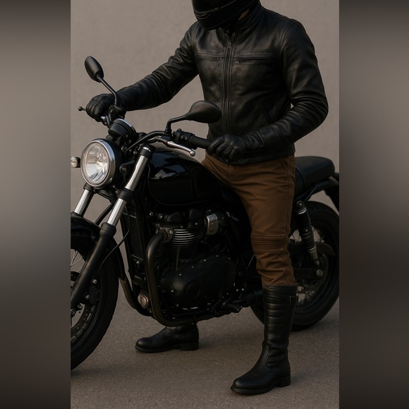 - Tremp - black leather boots - leather lined zipper & buckle EUC - Picture 6 of 15